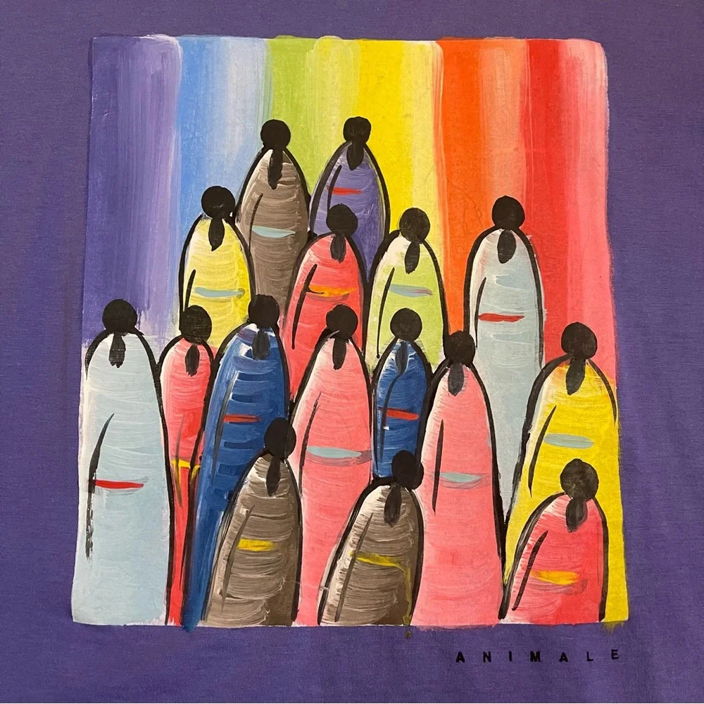 Hand Painted Animale by Jacques Ruc Crop Top - Picture 10 of 10